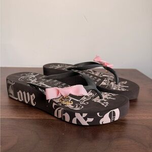 Vintage Y2K Juicy Couture Crystal Grant Brown/Pink Footwear